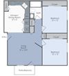 2d 2 bedroom floor plan image